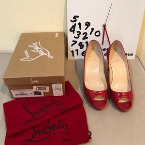 Christian Louboutin No Matter 85 Watersnake Lucido